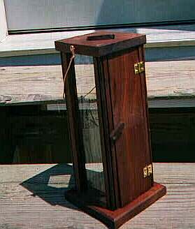 Back of lantern showing door